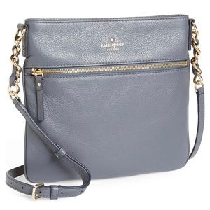 Kate Spade Ellen Cobble Hill bag in gray. NWT.